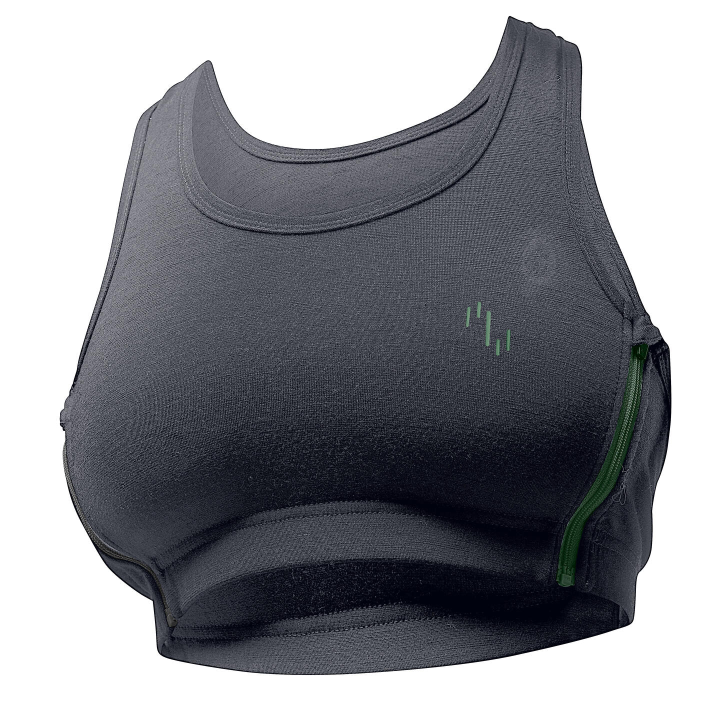 Sports-BH XL Northern Playground Zipbra Side W XL Gre - merinoull - merinoull - merinoull