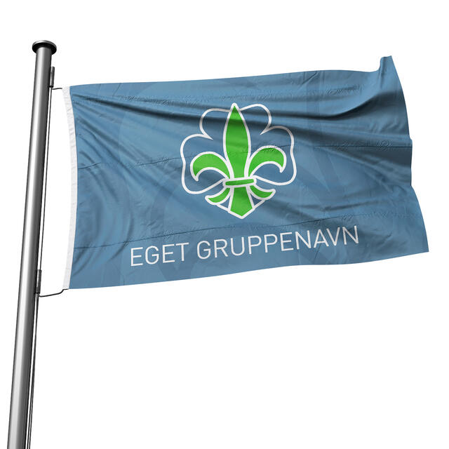 Logoflagg med gruppenavn Logoflagg 150x100cm 