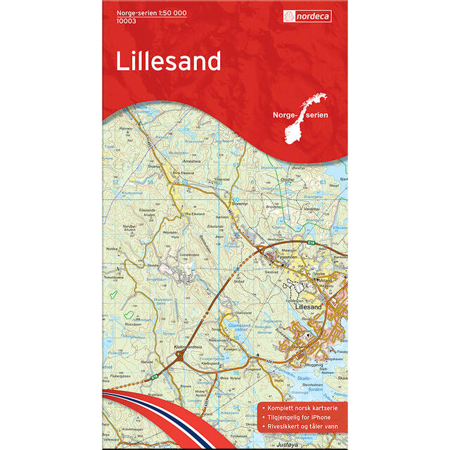 Lillesand Nordeca Norge 1:50 000 10003 