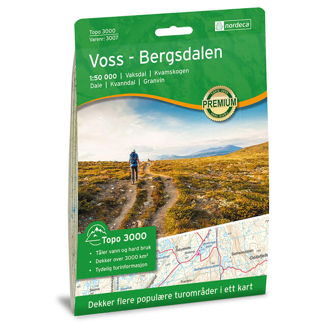 Voss-Bergsdalen Nordeca Topo 1:50 000 3007 
