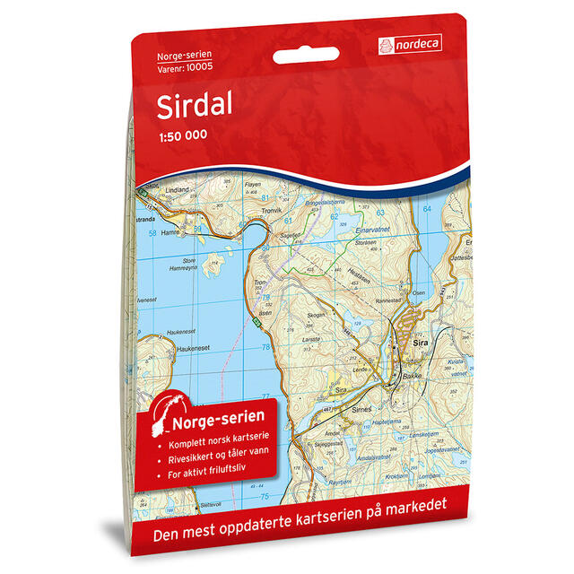 Sirdal Nordeca Norge 1:50 000 10005 