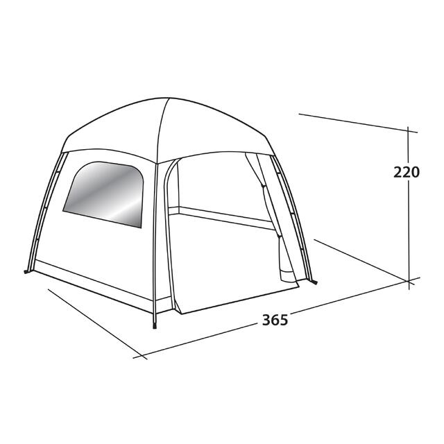 Kuppeltelt til 6 Easy Camp Moonlight Yurt Grey