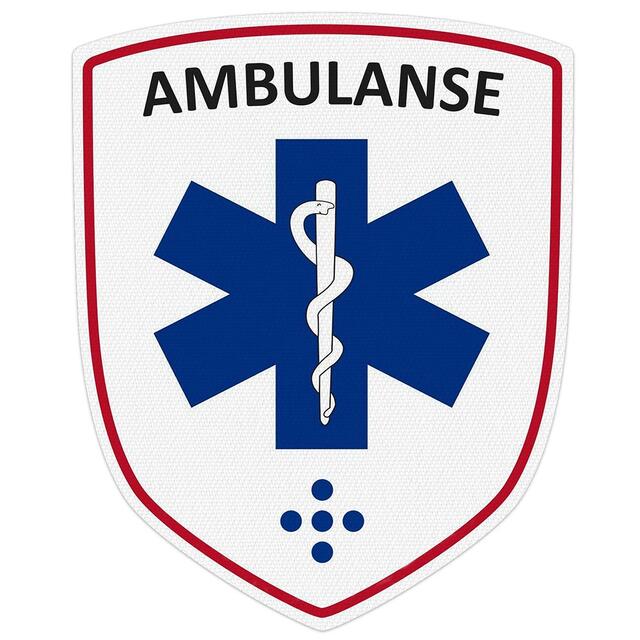 Nasjonalt ambulansemerke AMK Nasjonalt ambulansemerke Borrelås 
