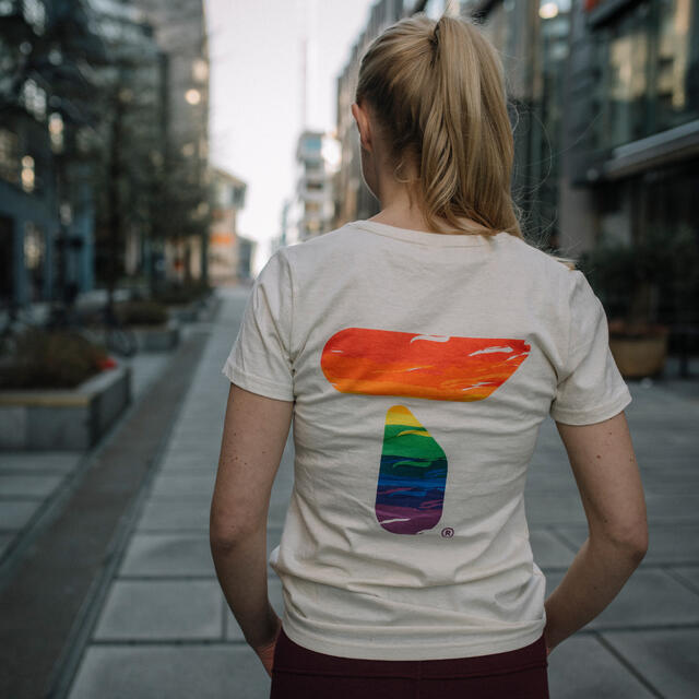 Regnbueskjorte til dame XS Tufte Eco Tee Rainbow W XS