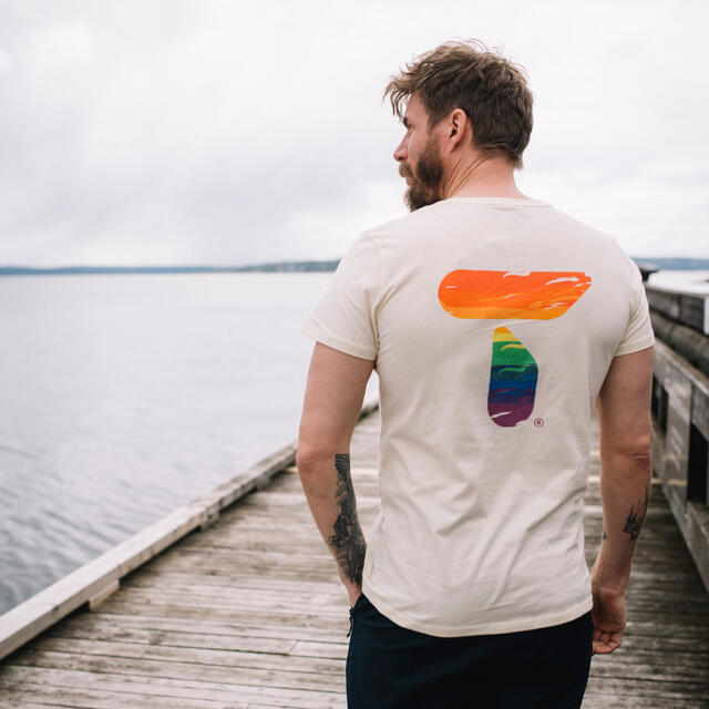 Regnbueskjorte til herre S Tufte Eco Tee Rainbow M S