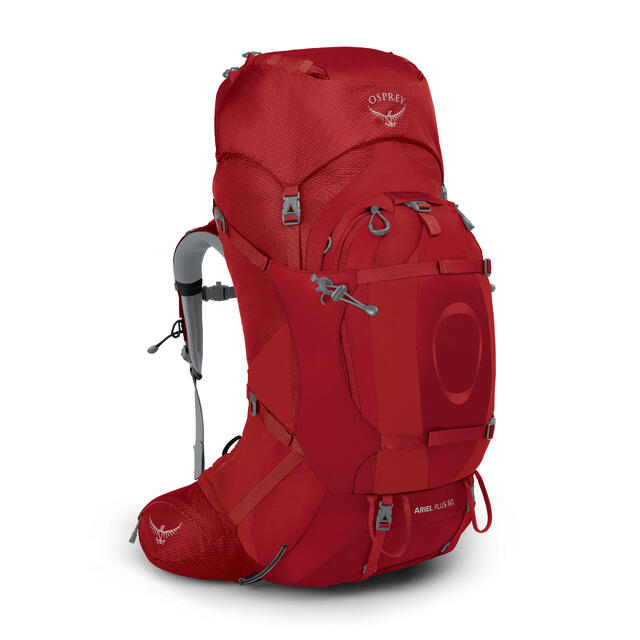 Storsekk til dame XS/S Osprey Ariel Plus 60 XS/S CarnelianRed