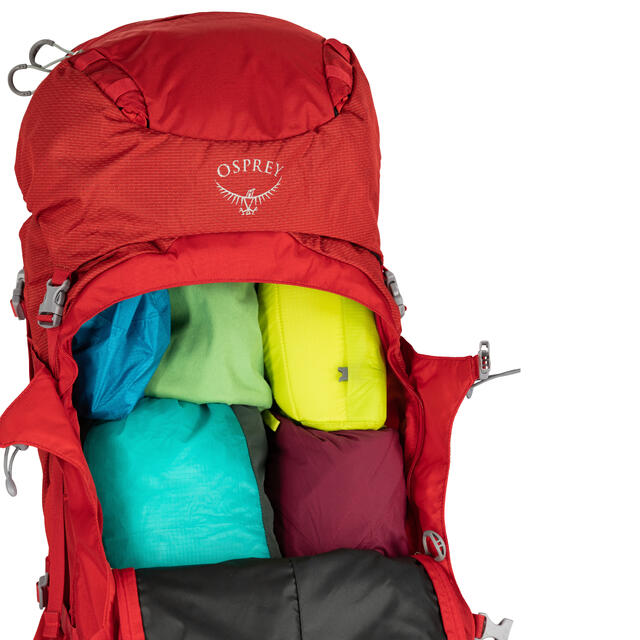 Storsekk til dame XS/S Osprey Ariel Plus 60 XS/S CarnelianRed