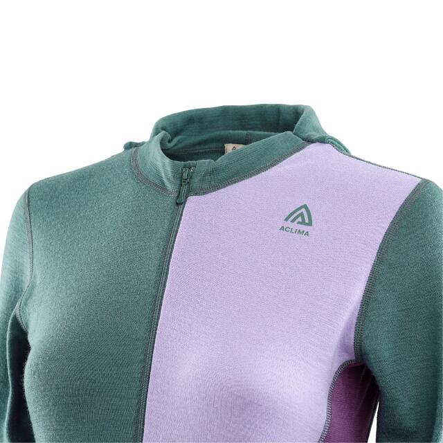 Hettegenser til dame M Aclima Warmwool Hood Zip W M 300