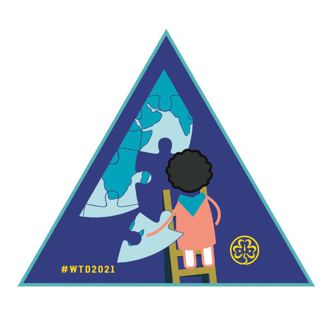 Tenkedagsmerke 2021 WAGGGS World Thinking Day Cloth Badge 21 