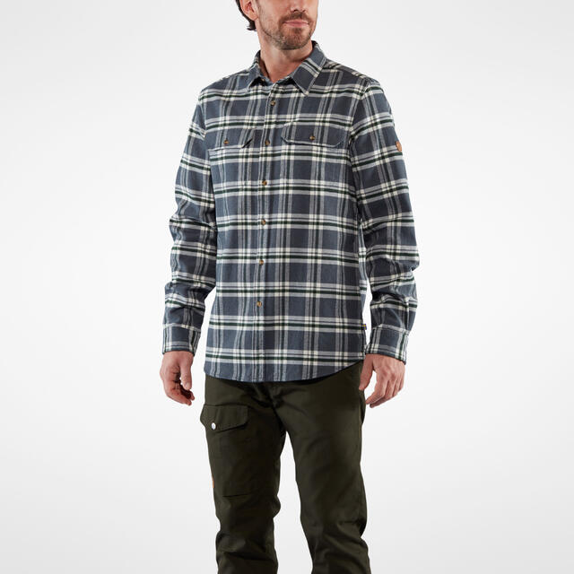 Skjorte til herre XL Fjällräven Övik Heavy Flannel M XL 555-2