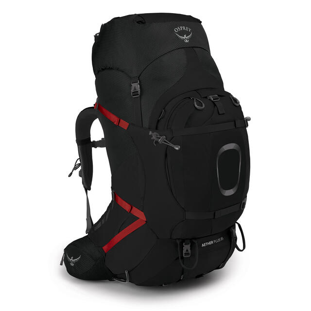 Storsekk til herre Osprey Aether Plus 85 L/XL Black