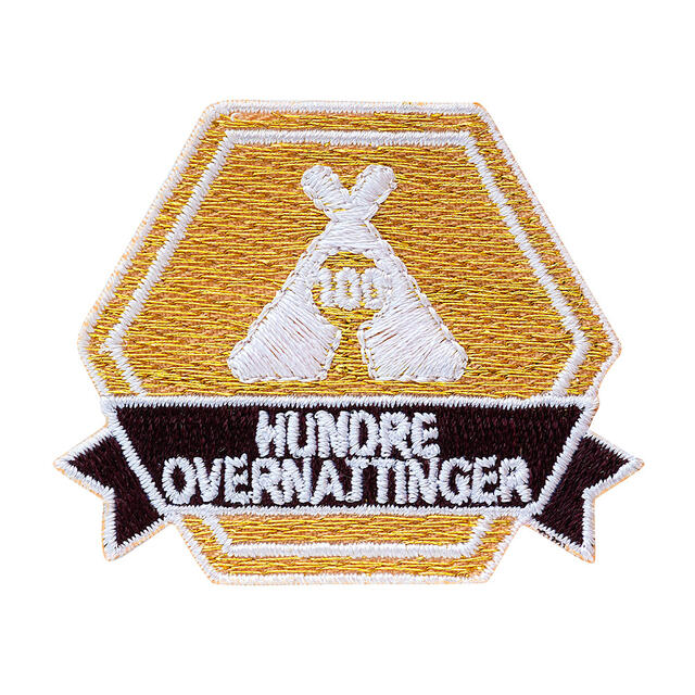 100 overnattinger NSF Motivasjonsmerke 100 overnattinger