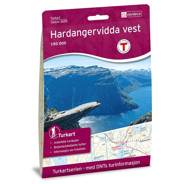 Hardangervidda Vest Nordeca Turkart 1:50 000 2659 