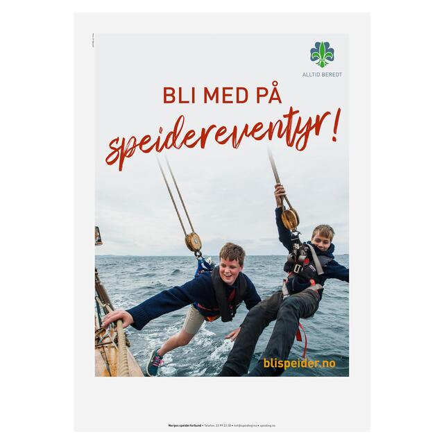 Verveplakat Sjøspeider NSF Speidereventyr-plakat Sjøspeider 