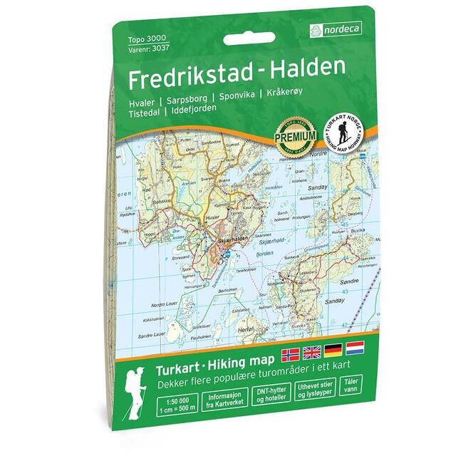 Fredrikstad-Halden Nordeca Topo 1:50 000 3037 
