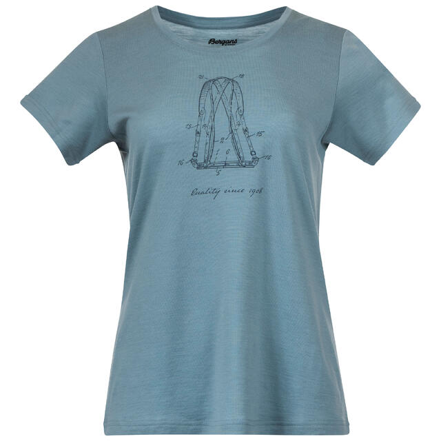 Skjorte til dame S Bergans Graphic Wool Tee W S 21638