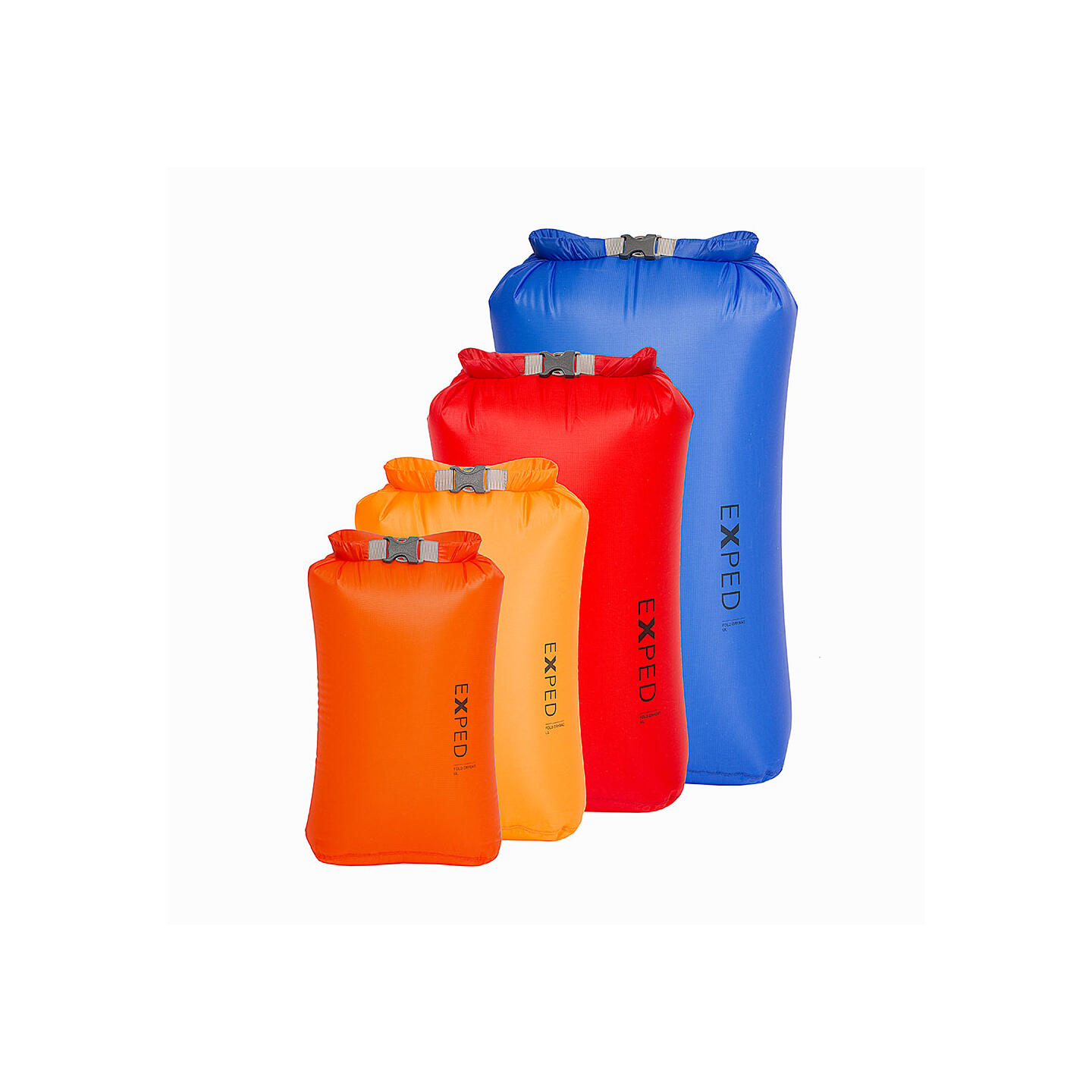 Sett med pakkposer Exped Fold-DryBag UL Kit 4 pk. XS–L