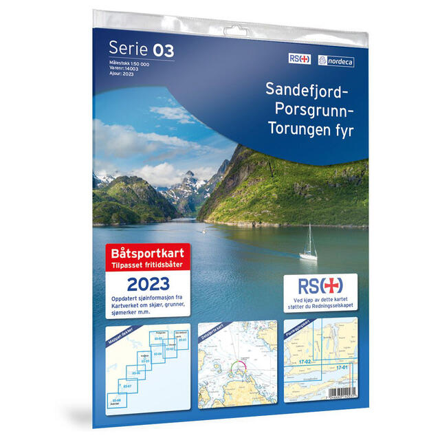 Sandefjord-Porsgrunn-Torungen Nordeca Båtsport 1:50 000 14003 