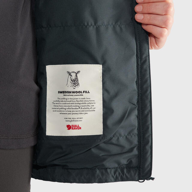 Jakke til dame M Fjällräven Keb Wool Padded Jacket W M 55