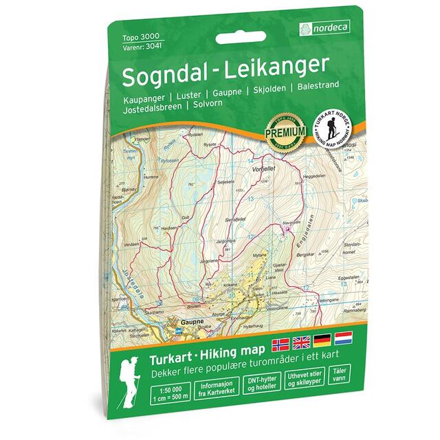 Sogndal-Leikanger Nordeca Topo 1:50 000 3041 