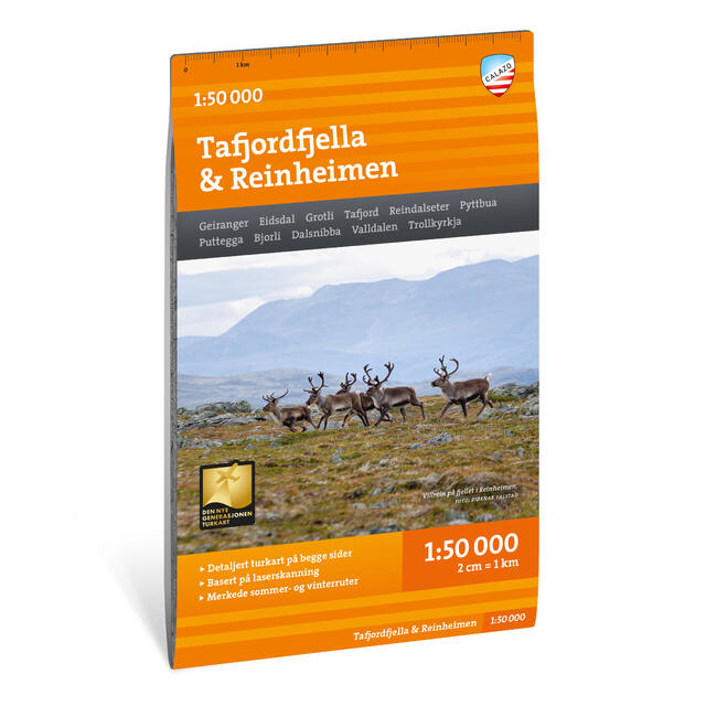 Tafjordfjella Reinheimen Calazo Turkart 1:50 000 