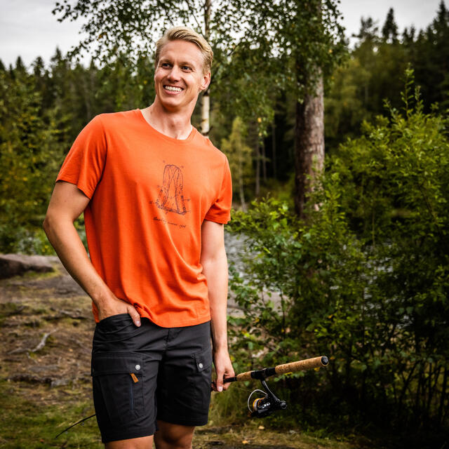 Skjorte til herre Bergans Graphic Wool Tee M 14180 