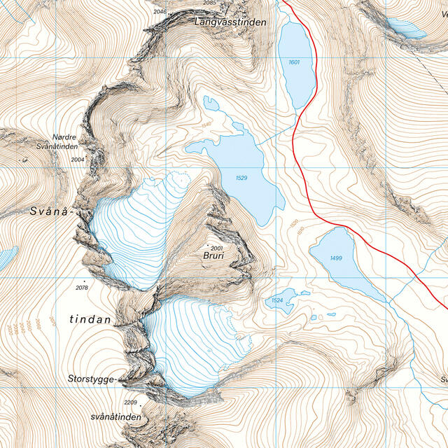 Snøhetta Calazo Høyfjellskart 1:25 000 Dovrefjell 