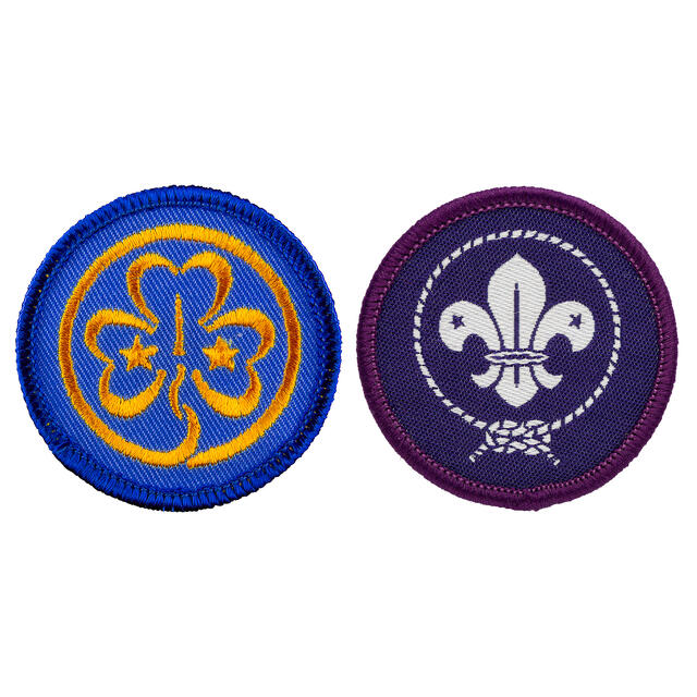 Verdensmerkene WAGGGS Ø 42 mm / WOSM Ø 42 mm 