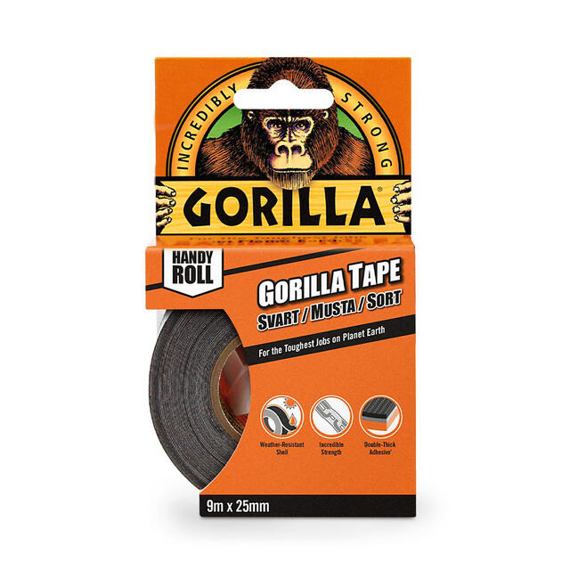Tape Gorilla Tape Handy Black 9 m 