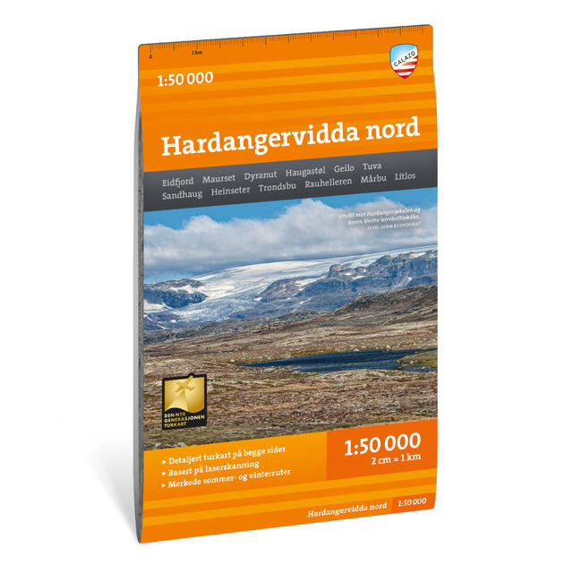 Hardangervidda nord Calazo Turkart 1:50 000 