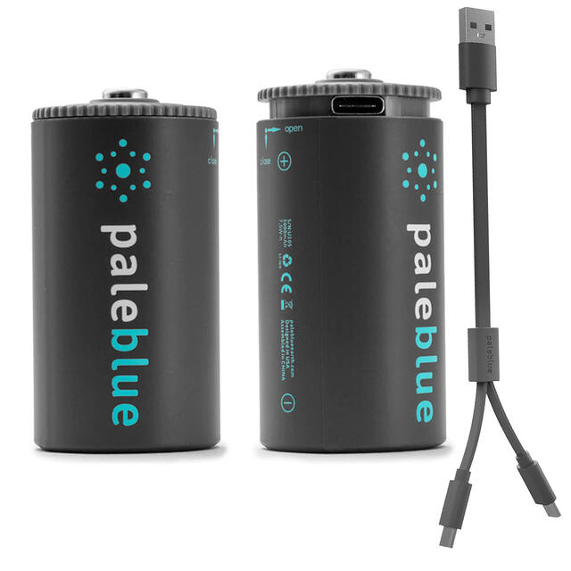 USB-batteri D Pale Blue USB Rechargeable 2xD
