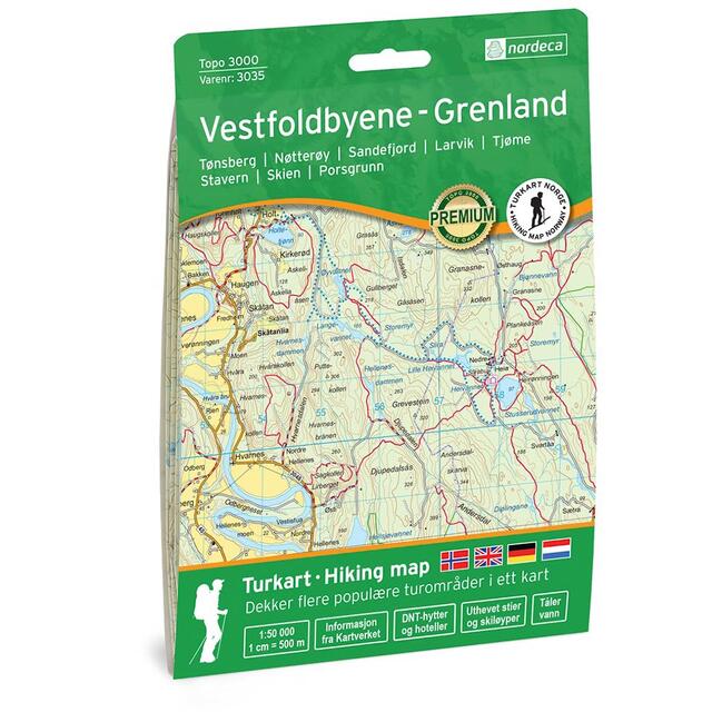Vestfoldbyene-Grenland Nordeca Topo 1:50 000 3035 