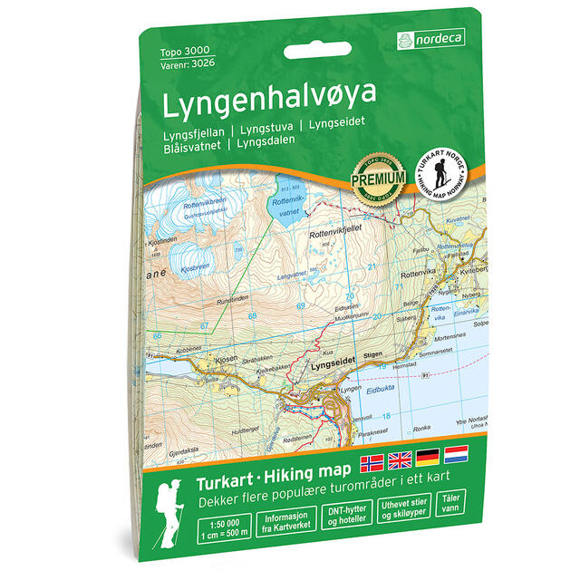 Lyngenhalvøya Nordeca Topo 1:50 000 3026 