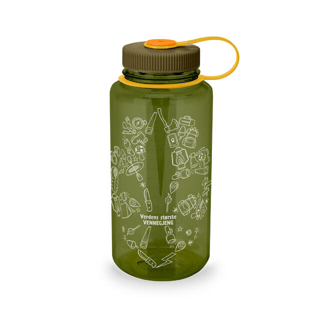 Speiderflaske Nalgene Wide Sustain 1 liter Juniper NSF