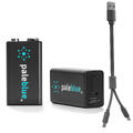 USB-batteri 9V Pale Blue USB Rechargeable 2x9V