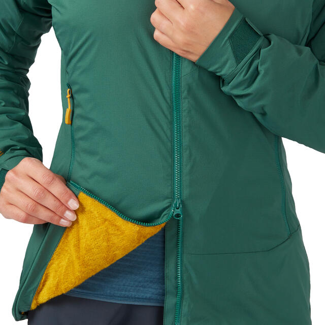 Softshelljakke til dame S Rab Vr Summit Jacket W 10 GreenSlate 