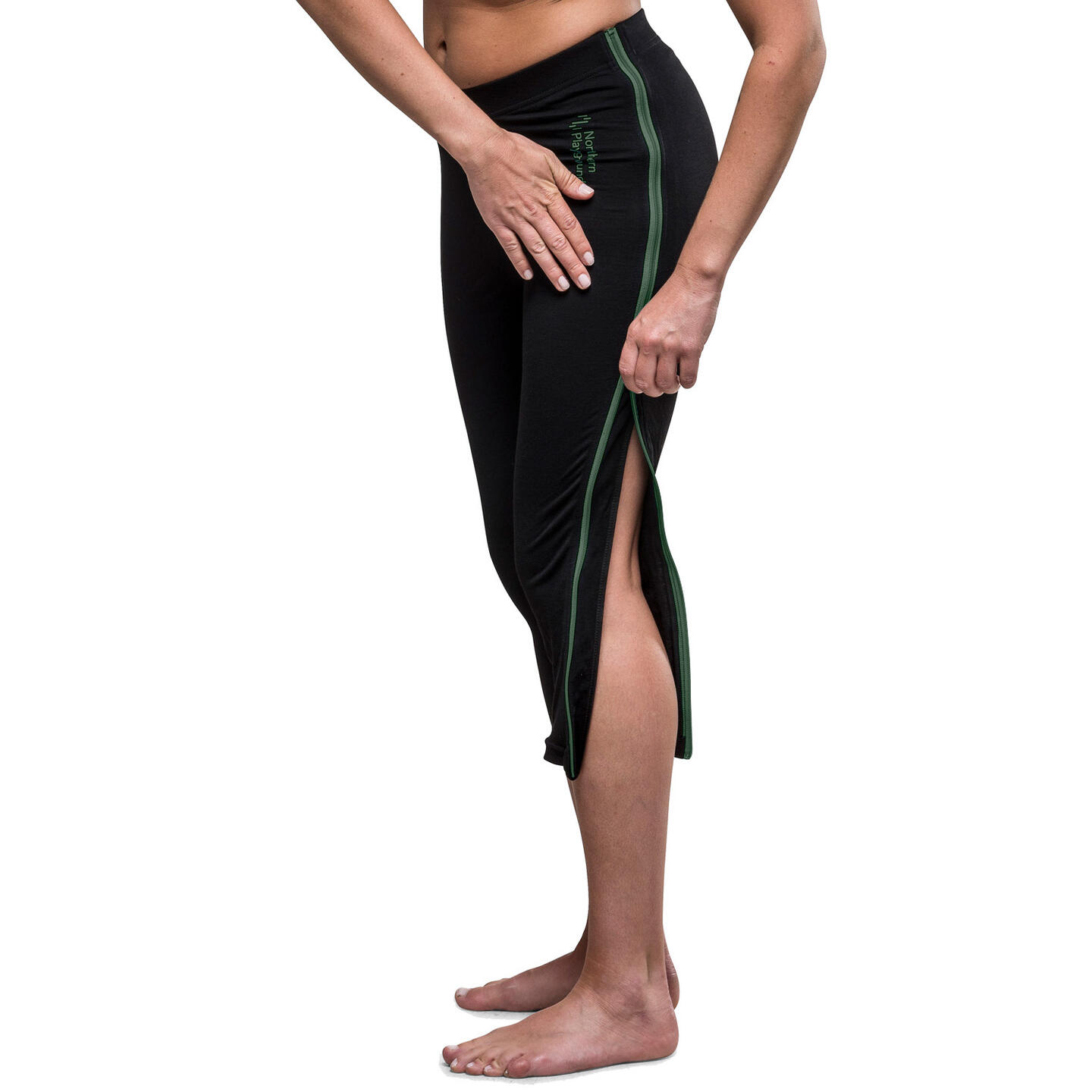 Kort longs til dame XL Northern Playground Ziplongs 3/4 W XL Bl - om - om - om - om - om - om - om