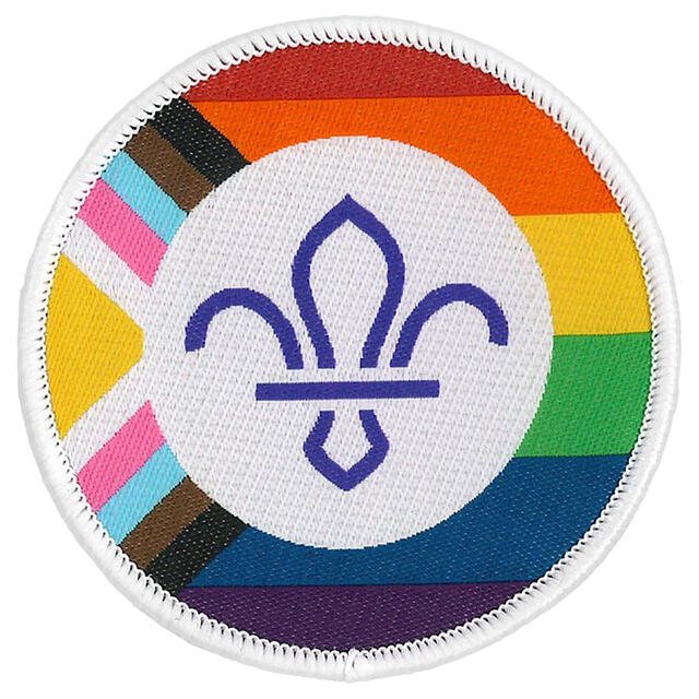 Regnbuemerke Scouts Pride Progressive Flag Badge 