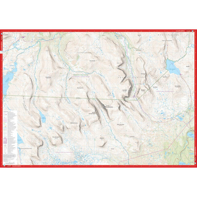 Sverige: Vålådalen Lunndörrsfjällen Calazo Høyfjellskart 1:25 000 
