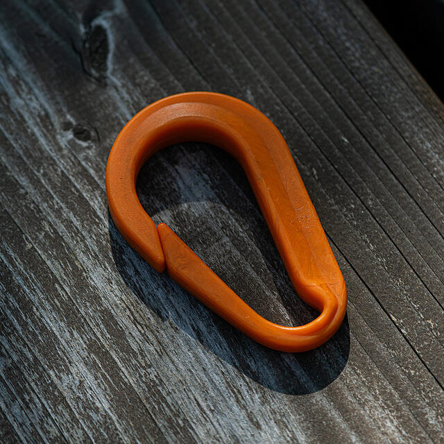 Utstyrskarabiner Plasteriet Karabinkrok Orange