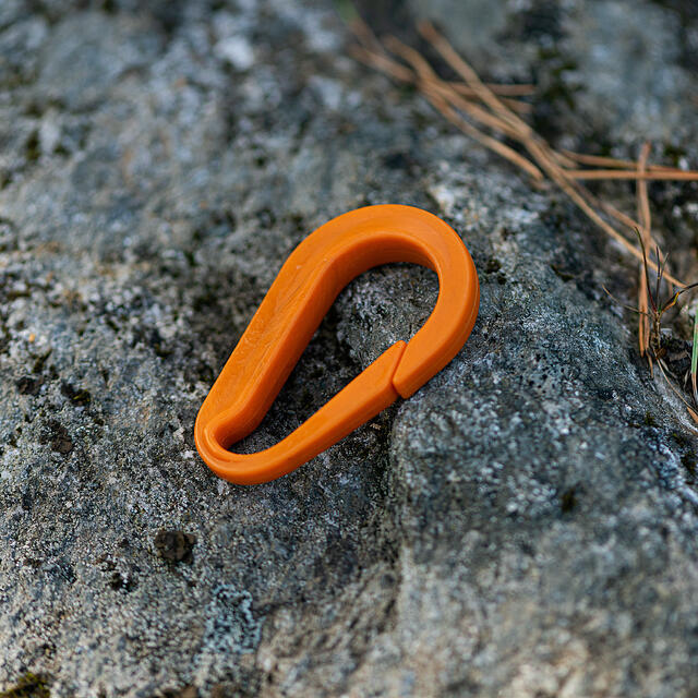 Utstyrskarabiner Plasteriet Karabinkrok Orange