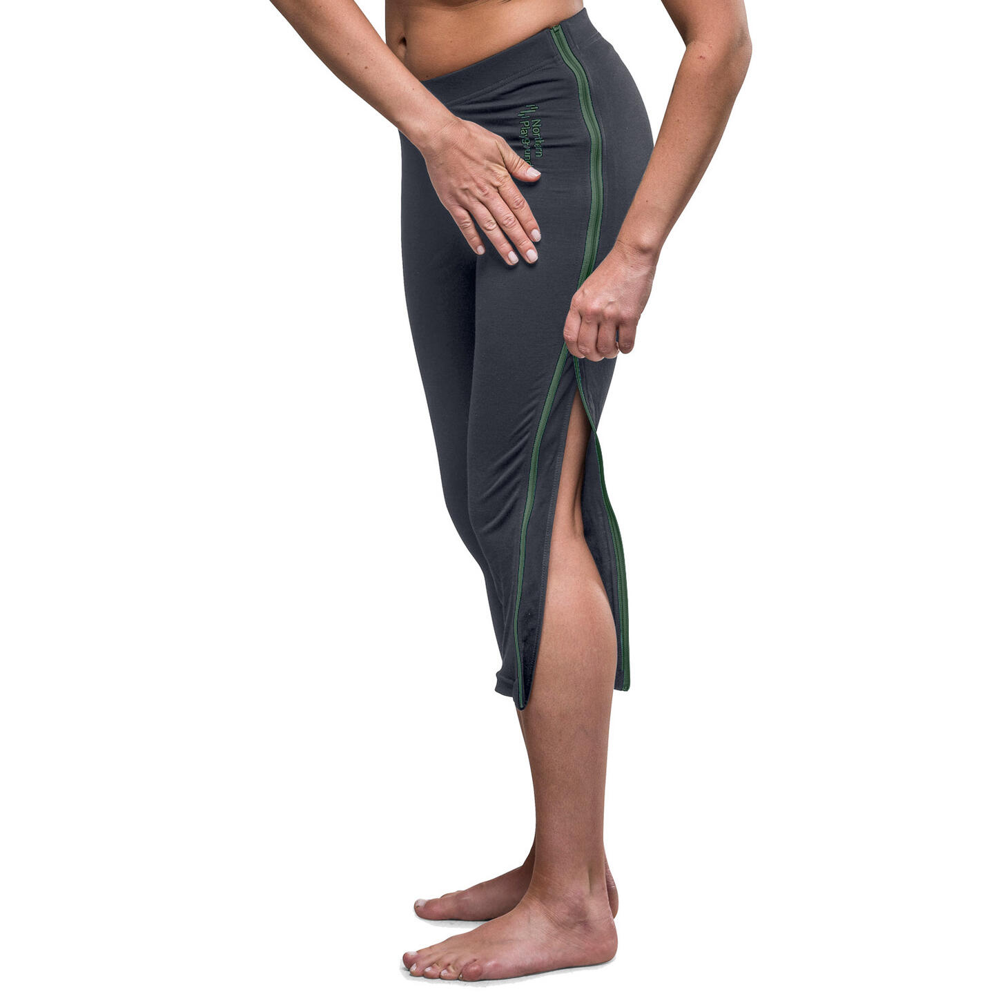 Kort longs til dame Northern Playground Ziplongs 3/4 W GreyG - om - om - om - om - om - om - om