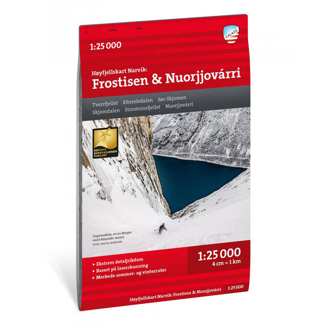 Frostisen Nuorjjovárri Calazo Høyfjellskart 1:25 000 Narvik 