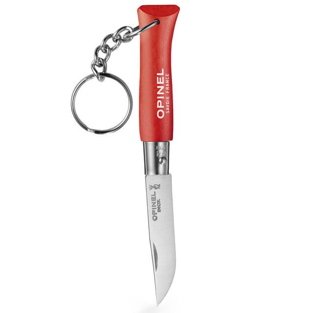 Foldekniv med nøkkelring Opinel No 04 Keychain StainlessSteel Rou 