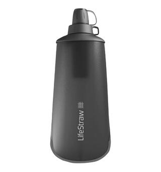Klemmeflaske med vannrenser Lifestraw Peak Squeeze 1 liter DarkGrey