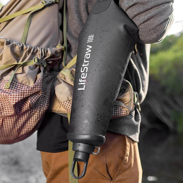 Drikkepose med vannrenser Lifestraw Peak Gravity 3 liter DarkGrey