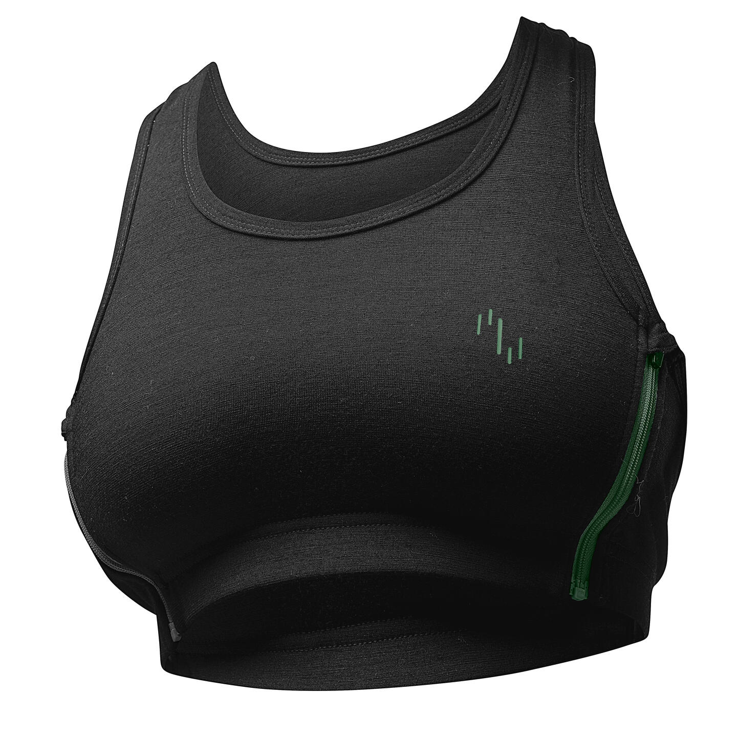 Sports-BH S Northern Playground Zipbra Side W S Blac - merinoull - merinoull - merinoull