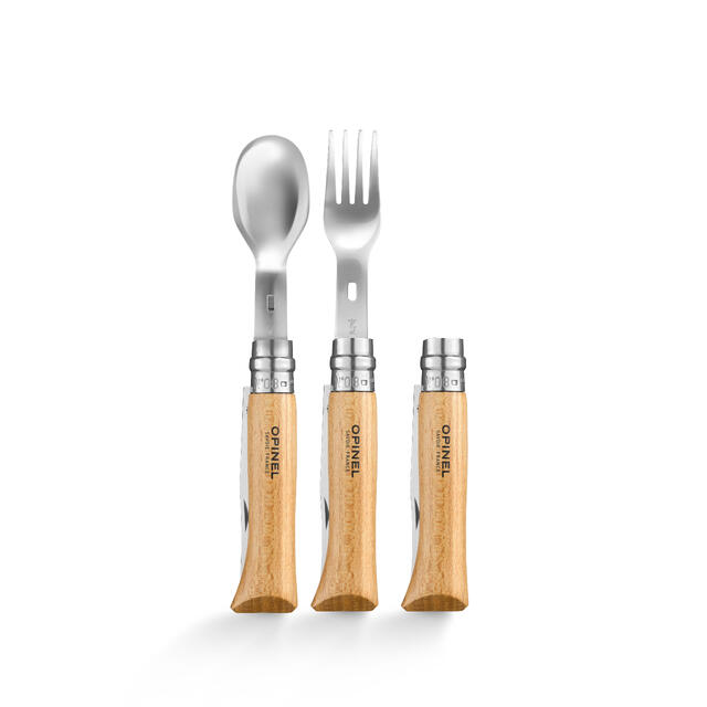 Turbestikk Opinel No 8 Picnic Plus Set StainlessSte