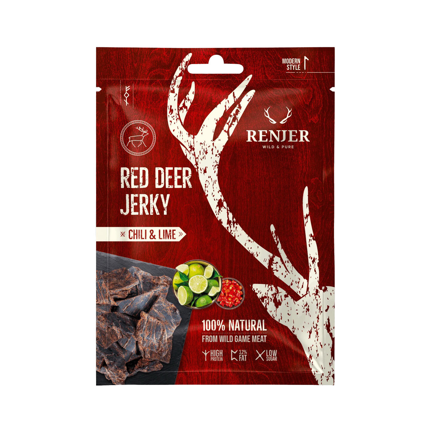 Hjort Jerky med chili og lime