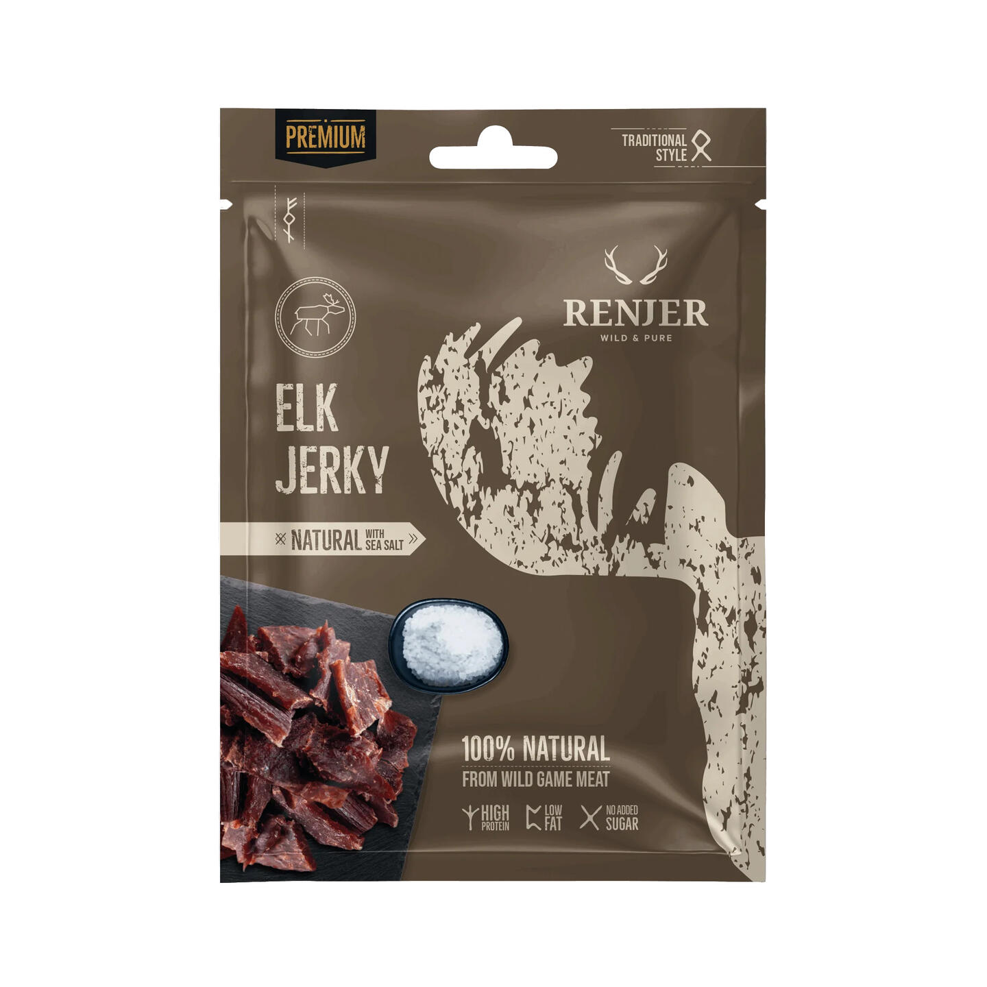 Elg Jerky med havsalt